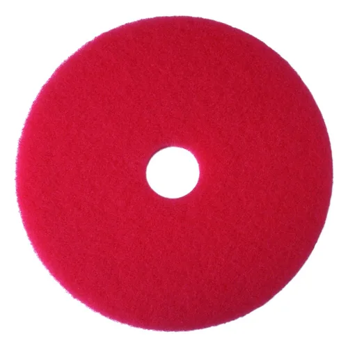 Almohadilla 3M 5100 para pulir pisos a máquina, color rojo (paquete de 5 unidades), 16", Rojo, 5