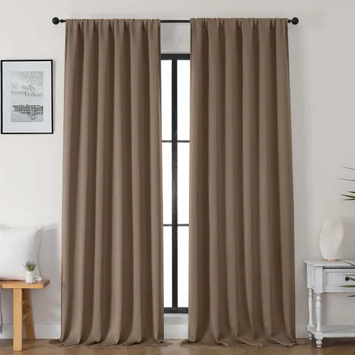 Miniatura 98 de Gwine Cortinas opacas para dormitorio, 54 pulgadas de largo, paneles de cortina de ventana con aislamiento térmico y reducción de ruido, cortinas