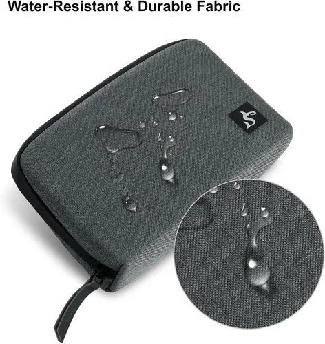 Miniatura 2 de simtoper Estuche organizador electrónico de viaje, bolsa impermeable para cables, cargador, disco duro, banco de energía, pequeño almacenamiento Gris