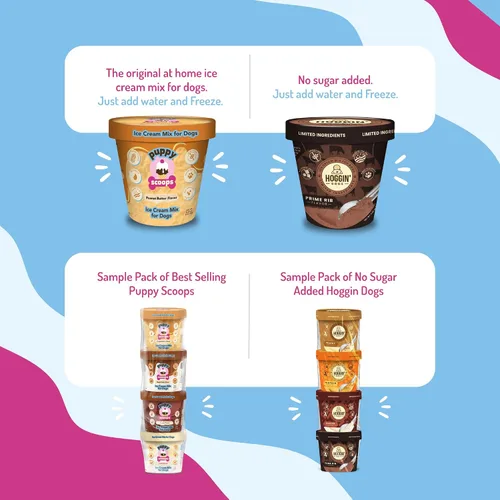 Miniatura 5 de Puppy Scoops Mezcla para helado, para perros: Mantequilla de maní. Añada agua y congélelo en casa.