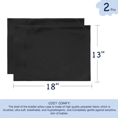 Miniatura 6 de EXQ Home - Fundas de almohada para niños pequeños 13x18, juego de 2 fundas de almohada de viaje, funda de almohada pequeña para almohada de bebé