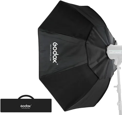 Godox Caja blanda octagonal de 47"/120 cm, con montaje Bowens, compatible con iluminación estroboscópica de estudio MS300 SK400II AD600 AD400Pro y