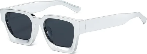 Miniatura 167 de AIEYEZO Gafas de sol cuadradas para mujeres y hombres, gafas de sol cuadradas con montura gruesa, estilo de diseñador simple
