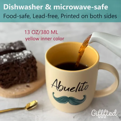 Miniatura 6 de Triple Gifffted Regalos para abuelos, tazas de café La Mejor Abuela y Abuelo en español, Latino Best Grandma and Grandpa, Regalo Dia Abuelita