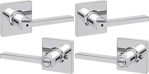 Miniatura 39 de Kwikset Casey - Manija de puerta de paso interior, palanca para puertas de armario y pasillo, manija reversible sin bloqueo, negro mate