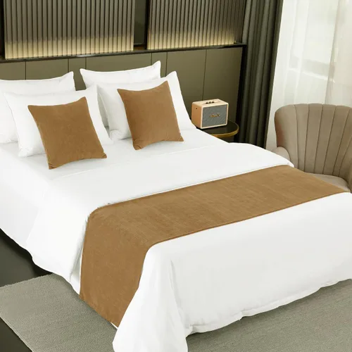 Miniatura 13 de AMBERIS 2 fundas de almohada (45×45cm) (sin relleno) Beige, estilo moderno 2 fundas de almohada (sin relleno) para decoración del hogar y hotel