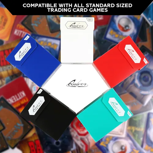 Miniatura 7 de Quiver Time Más de 100 bloques de cartas coleccionables estándar para MTG Deck y otras tarjetas TCG, juego de 5 cajas de cartas Commander con 2 rojo