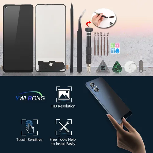 Miniatura 7 de Reemplazo de pantalla para OnePlus Nord N20 5G pantalla LCD táctil digitalizador Asamblea con kit (negro)