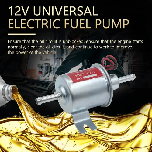 Miniatura 2 de Effoexpart - Bomba de combustible eléctrica universal de 12 V, transferencia de baja presión, 5-9 PSI, gasóleo, diésel, en línea, compatible
