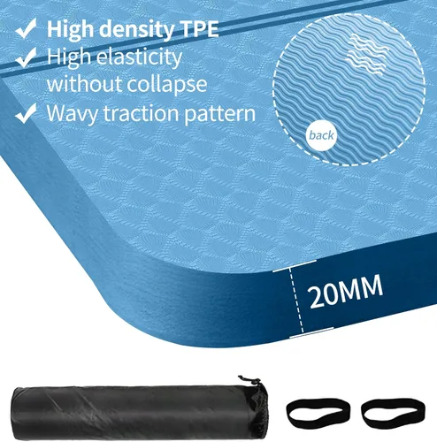Miniatura 2 de nuveti Tapete Grande para Ejercicios - Tapete de Yoga de 15mm/20mm/30mm de Grosor Tapete de Ejercicios para Fitness, Yoga, Pilates, Estiramientos