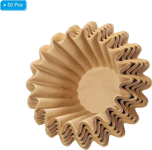 Miniatura 3 de PATIKIL Filtros de café para cesta de 1 a 2 tazas, filtro de papel marrón de 6.1 x 1.8 pulgadas, cafeteras de goteo desechables para cafetería