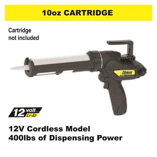 Miniatura 2 de Albion Engineering Pistola de calafateo inalámbrica de cartuchos E12 B-Line, sin goteo, 12V, 1 galón (10 oz)