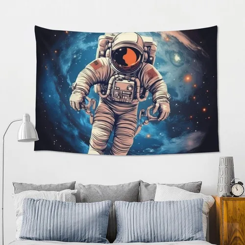 Miniatura 7 de Astronauta Planet Print Tapestry Multifunctional Wall Hanging 60 X 40 Inch Wall Blanket Wall Art Decor For Living Room Bedroom Dorm Outdoor Camping