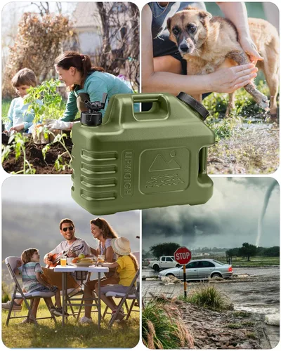 Miniatura 8 de UPWOIGH Contenedor de Agua para Acampar, Bidón de Contenedores de Agua Pequeño de 2.6 Galones (13.1 x 12 x 5.3 pulgadas), Almacenamiento de Agua