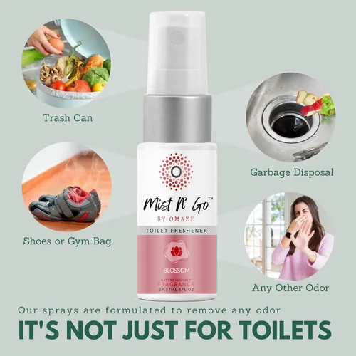 Miniatura 5 de Mist N' Go by Omaze - Aerosol de Baño de Viaje para Inodoro Eliminador de Olores - Aerosol de Inodoro de Viaje para Ambientador de Aire de Baño