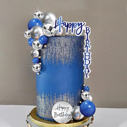 Miniatura 10 de 25 PIEZAS Decoración de Pastel de Cumpleaños de Acrílico con Números 0-9, Decoración de Tarta con Corona, Decoración de Pastel en Forma de Bola
