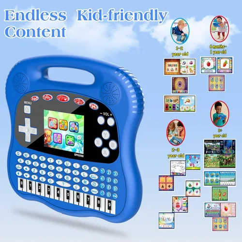 Miniatura 5 de Tableta de aprendizaje para niños, pantalla a color HD de 3.0 pulgadas, alfabeto, palabras, matemáticas, juegos, música, preescolar, electrónica