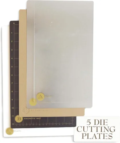 Miniatura 6 de Anna Griffin Sistema de placas de troquelado y estampado en relieve para álbumes de recortes con potente hoja magnética, accesorios para máquina