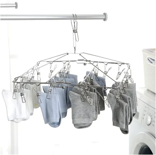 Miniatura 2 de YBM HOME Estante de secado de ropa interior con 28 clips para secar toallas, sujetadores, calcetines, ropa de bebé, lencería y ropa de cama, estante