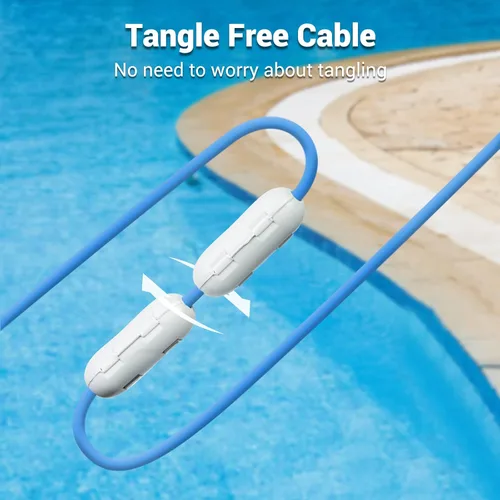 Miniatura 5 de Rock&Rocker Potente limpiador automático de piscina mejorado, aspiradora robótica de piscina con escalada en la pared, dos cestas de filtro más