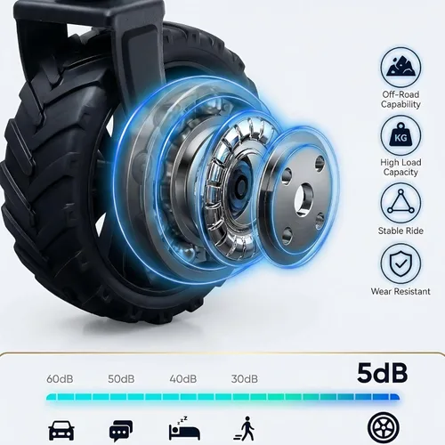 Miniatura 5 de Carro plegable extragrande con toldo extraíble, remolque plegable resistente de 250 libras/262 litros con ruedas todo terreno de 7 pulgadas, asas
