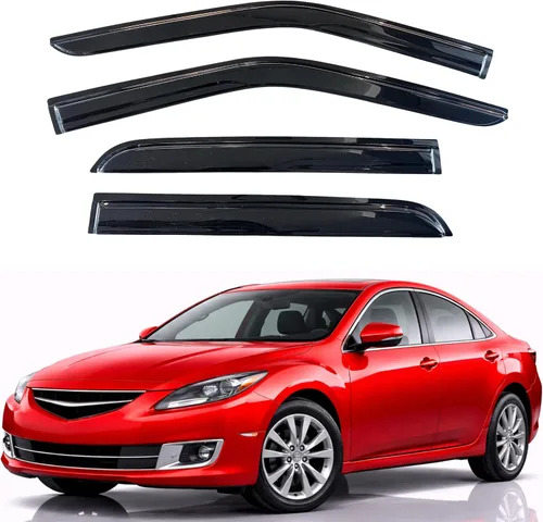 Miniatura 158 de KPY Visor de ventana compatible con Hyundai Tucson 2021-2025, 4 piezas de deflector de ventilación para ventana lateral, estilo Mugen, protector