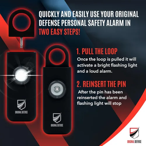 Miniatura 3 de Alarma de Autodefensa Sirena Original Defense® - Alarma de 130 dB con Linterna LED para Llavero para Mujeres, Niños y Ancianos - Recomendada por