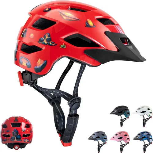 Miniatura 8 de SIFVO - Casco de bicicleta para niños y niñas, casco de bicicleta con visera genial para niños de 5 a 14 años, casco de bicicleta para niños, casco