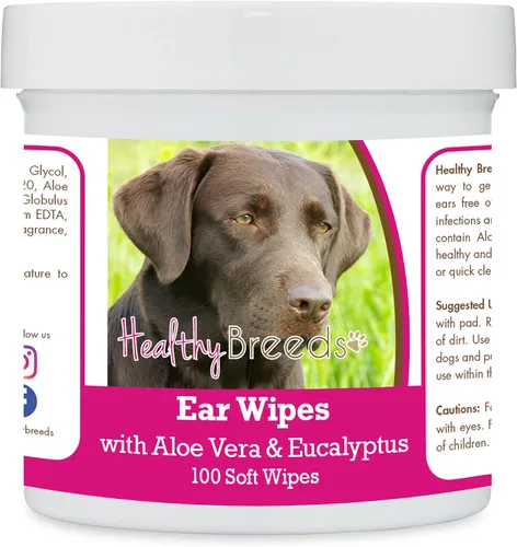 Miniatura 58 de Healthy Breeds Pastor alemán, silla de montar, toallitas de limpieza de oídos con aloe y eucalipto para perros, 100