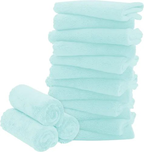 Miniatura 15 de Paquete de 16 paños para bebé, forro polar coral de lujo, extra absorbentes y suaves, para recién nacidos, bebés y niños pequeños, adecuados