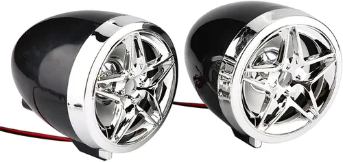 Miniatura 6 de AMONIDA Altavoces estéreo para motocicleta, reproductor de MP3 de motocicleta, sistema de altavoces estéreo de audio USB, portador de tarjeta
