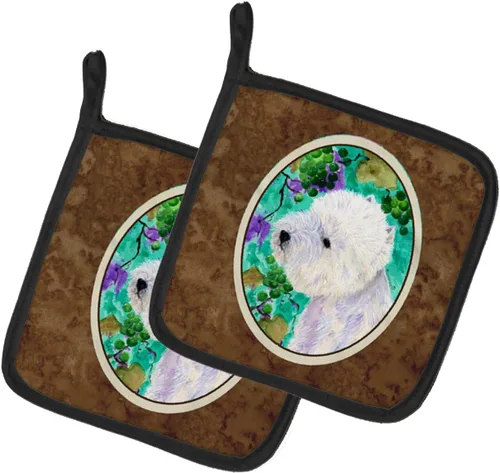 Miniatura 147 de Caroline's Treasures SS8617PTHD - Juego de soportes para ollas de cocina resistentes al calor, almohadillas calientes para horno para cocinar, Husky