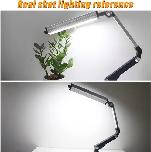 Miniatura 6 de Luz de trabajo de máquina LED 120V 16W impermeable aleación de aluminio brazo largo para torno CNC mesa de taladro iluminación industrial