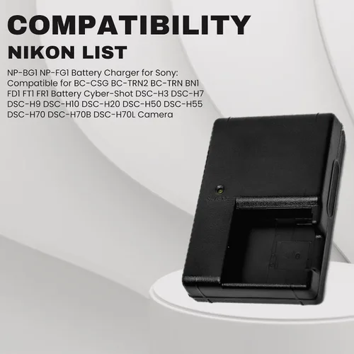 Miniatura 4 de Cargador de batería NP-BG1 NP-FG1 para Sony: Compatible con BC-CSG BC-CSGB BC-CSGC BC-TRG para Sony Cybershot DSC-H7 DSC-H7/B DSC-H10 DSC-H10/B