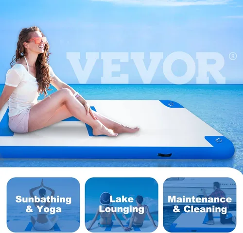 Miniatura 2 de VEVOR Inflatable Floating Dock Azul