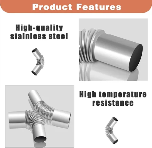 Miniatura 3 de 25mm Tubo de escape para calentador de aire de estacionamiento Codo conector de tubo de acero inoxidable con tapa a prueba de viento Calentador