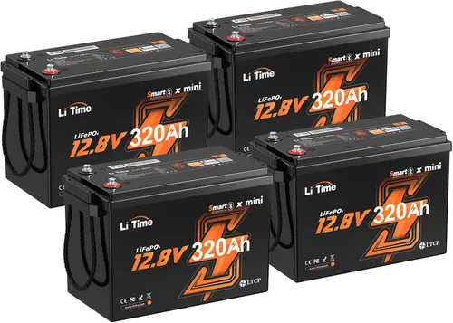 Miniatura 25 de LiTime Batería LiFePO4 de 12 V 230 Ah, recargable, de litio, más de 4000 ciclos profundos, energía de respaldo para casa rodante, remolque de viaje