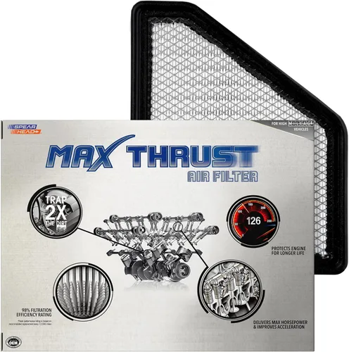 Miniatura 32 de Filtro de aire de motor Spearhead MPG Defense Max Thrust para vehículos de todo kilometraje, se adapta como el OEM, restaura MPG y aceleración