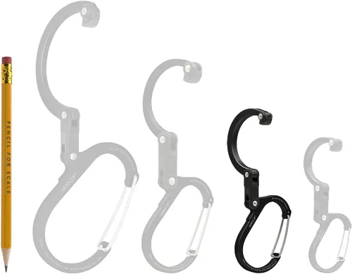 Miniatura 4 de GEAR AID HEROCLIP - Mosquetón pequeño con clip y gancho para colgar bolsos, bolsos, linternas, cochecitos, herramientas, cascos, botellas de agua