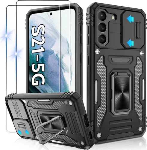 Miniatura 97 de Gritup para Samsung Galaxy S22 Funda con protectores de pantalla HD de 2 paquetes y cubierta deslizante para la cámara, protección contra caídas