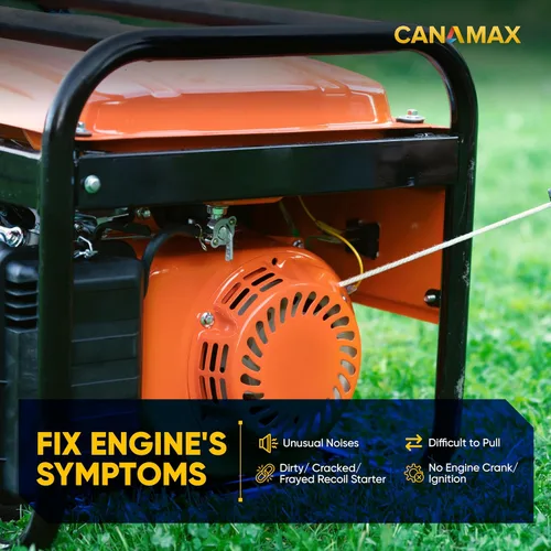 Miniatura 5 de Canamax Conjunto de arranque de retroceso GX340 GX390, compatible con Honda GX 340 GX 390 11HP 13HP 4 tiempos generador de motor 389 420 439 cc