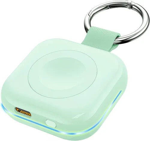Miniatura 14 de Cargador de viaje portátil para Apple Watch Series 8, cargador inalámbrico para iWatch de 1200 mAh con cable de carga, llavero de bolso, cargadores