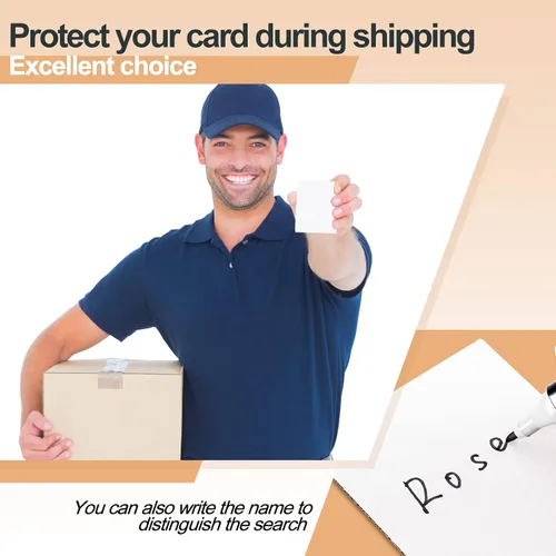 Miniatura 6 de Lewtemi 200 protectores de envío de tarjetas intercambiables de 4.5 x 3.5 pulgadas, protector de cartón para envíos de correo, carpetas, divisor