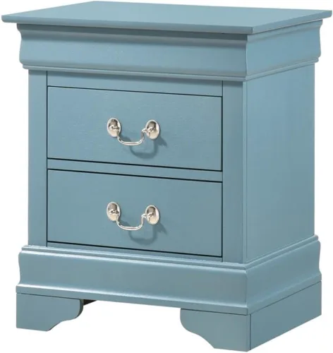 Miniatura 10 de Glory Furniture Louis Phillipe - Mesita de noche con 2 cajones, color negro