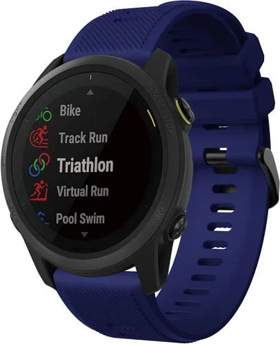 Senter Correa para Garmin Forerunner 745, correa de repuesto deportiva de silicona suave de 0.866 in compatible con Garmin Forerunner 745 Smart