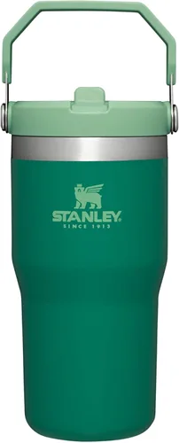 Miniatura 23 de Stanley IceFlow - Vaso con pajilla abatible con asa, de 20 onzas, tapa giratoria y popote abatible, botella de agua resistente a fugas, acero
