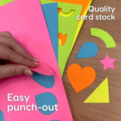 Miniatura 6 de ARTshapes - Paquete de 840 formas de papel creativas con guía de más de 70 ideas, cartulina hecha en Estados Unidos, suministros de manualidades DIY