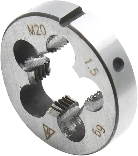 Miniatura 2 de M20 x 1,5 rosca métrica derecha muere para roscado, rosca de 0.787 in y paso de 0.059 in, acero de aleación