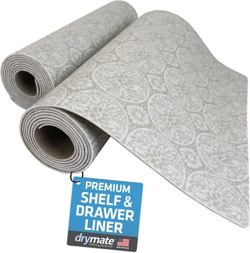 Miniatura 19 de Drymate Forro Premium de lujo para estantes y cajones, tela acolchada gruesa, no adhesiva, absorbente, impermeable, antideslizante, forros