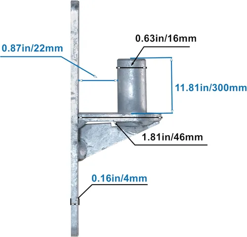 Miniatura 3 de Bisagra de puerta de montaje en pared Bisagras de puerta de enlace de cadena con pasador de bisagra 5/8 (4 piezas)